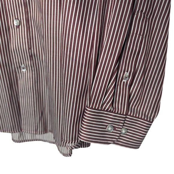 CINCH long sleeve light red and white striped Western Cowboy shirt size L - Picture 7 of 9